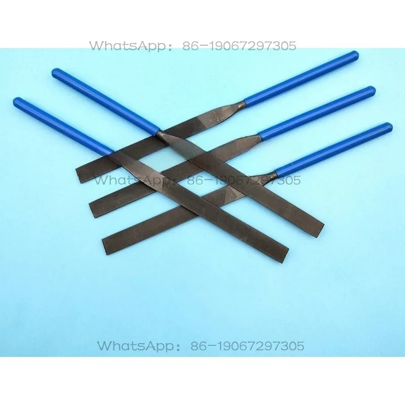 MMMN Glossy tooth file Precision assorted file pot Three flat files Glossy file Metal polished flat files 5 pcs - fine teeth