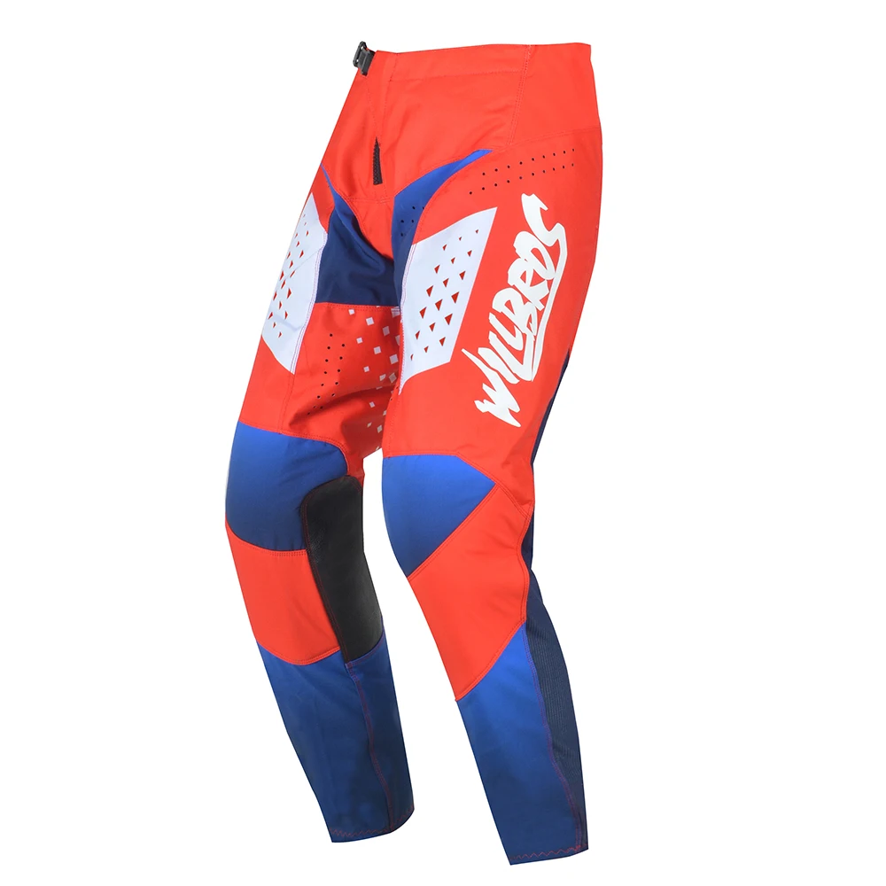 

Willbros Red Blue Pants Motocross MX MTB DH ATV UTV BMX SX Enduro Riding Off Road Dirt Bike Racing