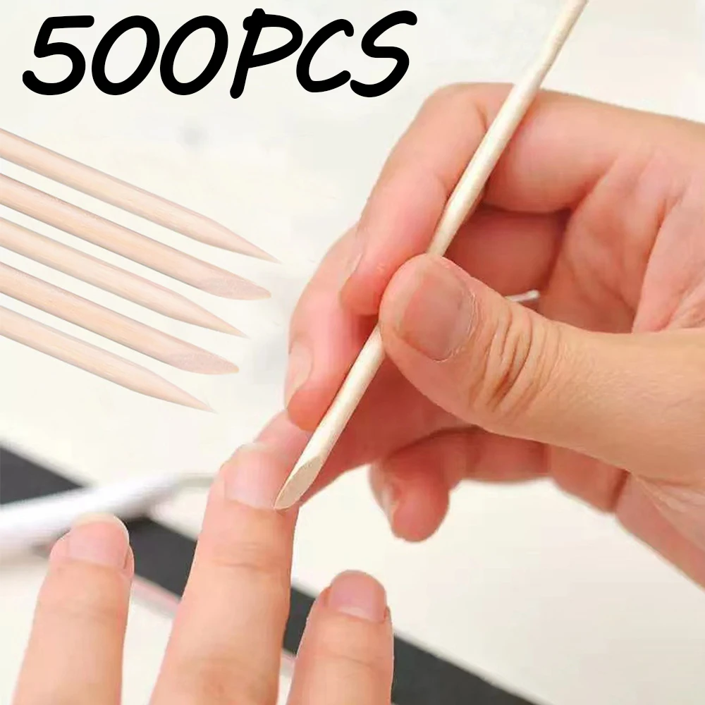 

Деревянная палочка для ногтей, оранжевый, чистый наконечник, корректор деталей для маникюра, инструмент для удаления омертвевшей кожи