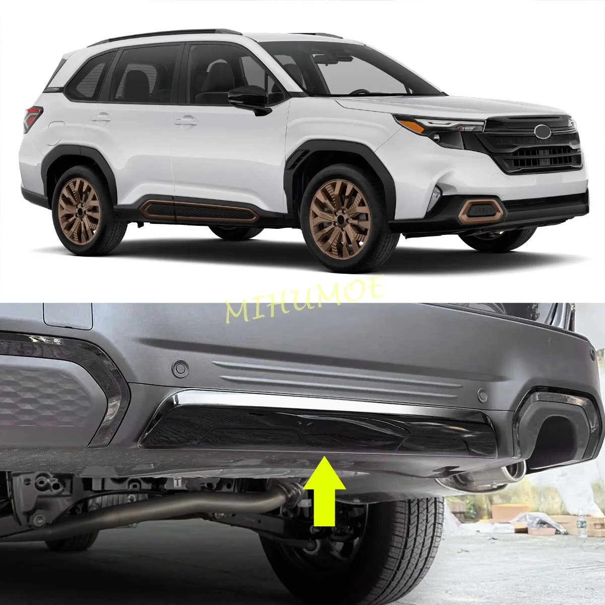 

Для Subaru Forester SL 2025+ Черная накладка на заднюю дверь багажника из нержавеющей стали, декоративная полоса, аксессуары