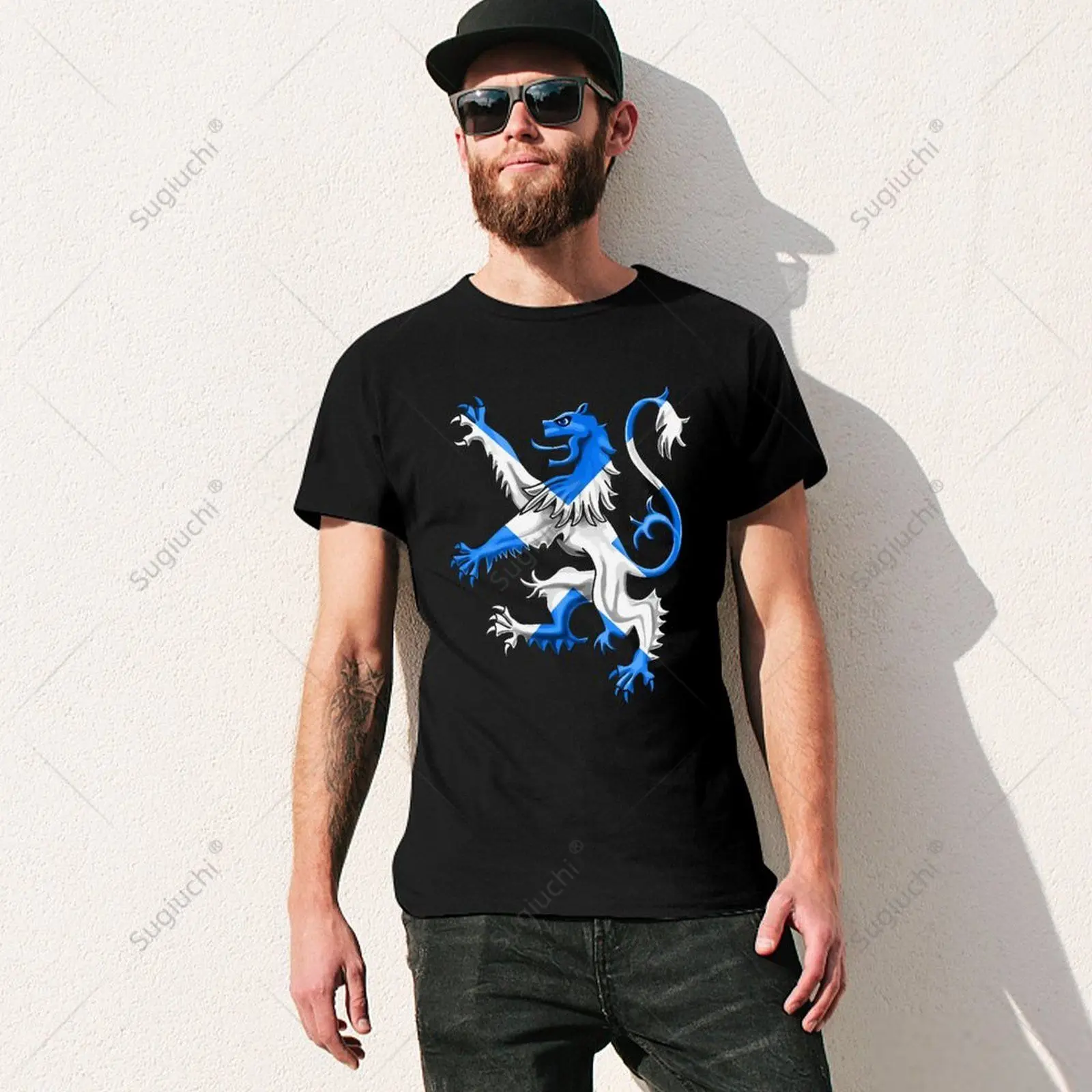 Unisex Men Scotland Lion Rampant Scotland Scottish Tshirt Tees T Shirts Women Boys 100% Cotton T-Shirt