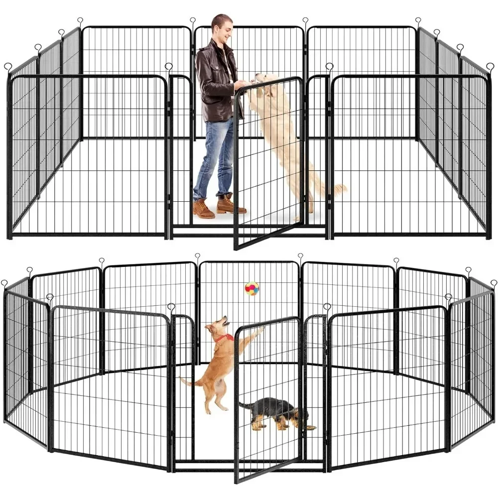 

Dog Playpen Outdoor 12 Panels Heavy Duty Dog Pen 40" Height Puppy Playpen Anti-Rust Exercise Fence for L/M/S 32FT, 79 Sq.ft6