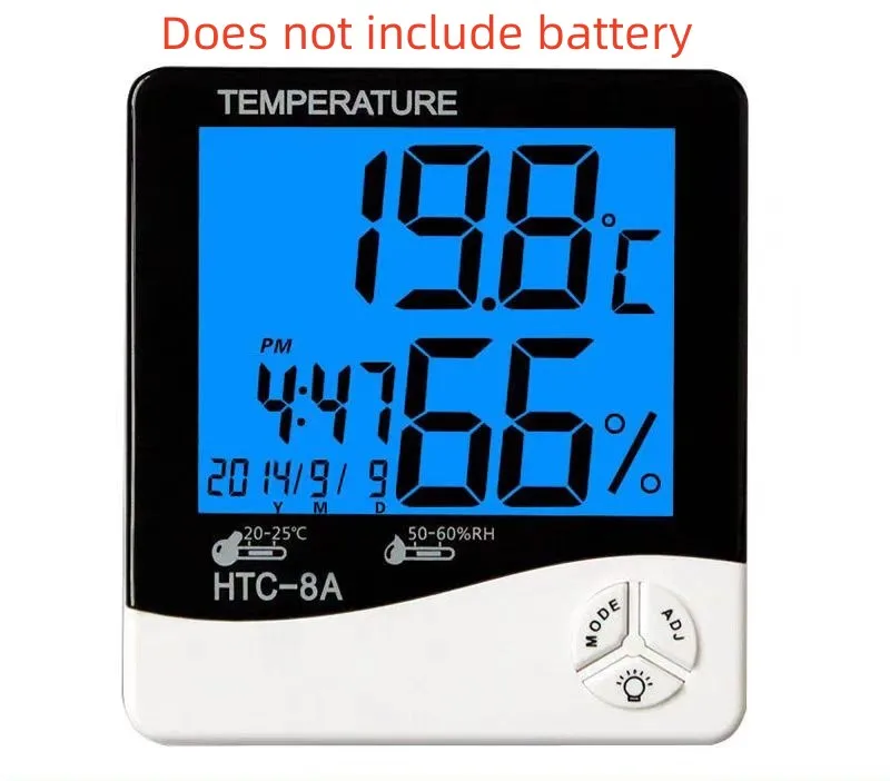 HTC-1 high-precision indoor electronic temperature and humidity meter, household thermometer, humidity meter, timing alarm clock