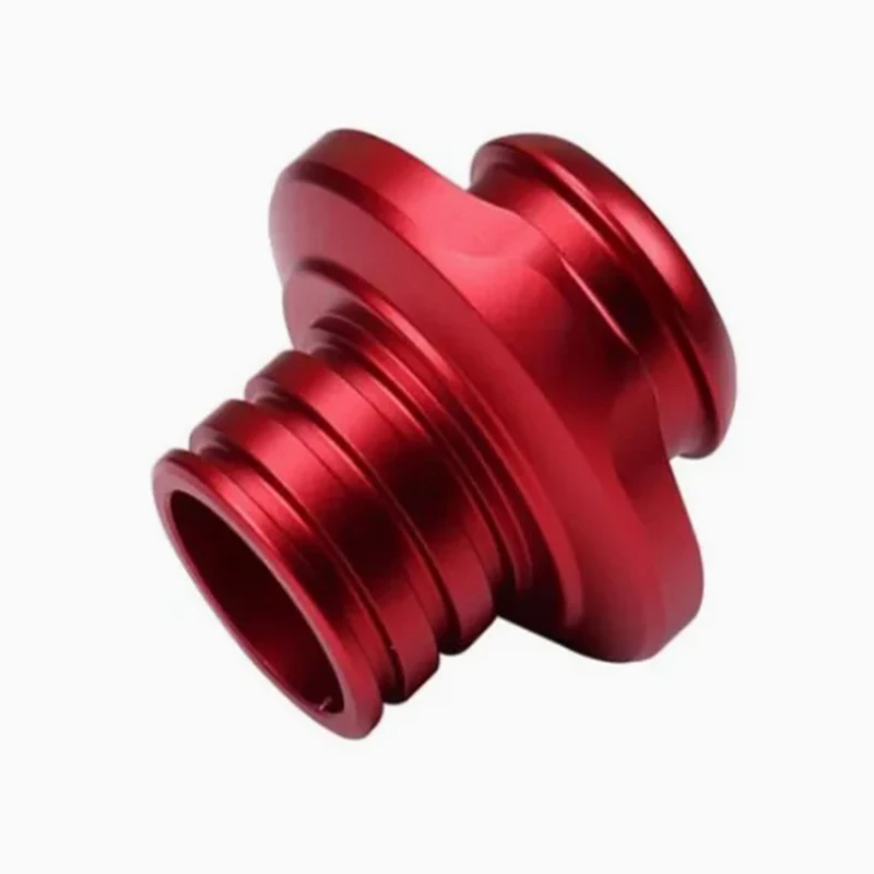 Aluminum Alloy Precision Turned Anodized Red Stud Cnc Machined Metal Parts From China