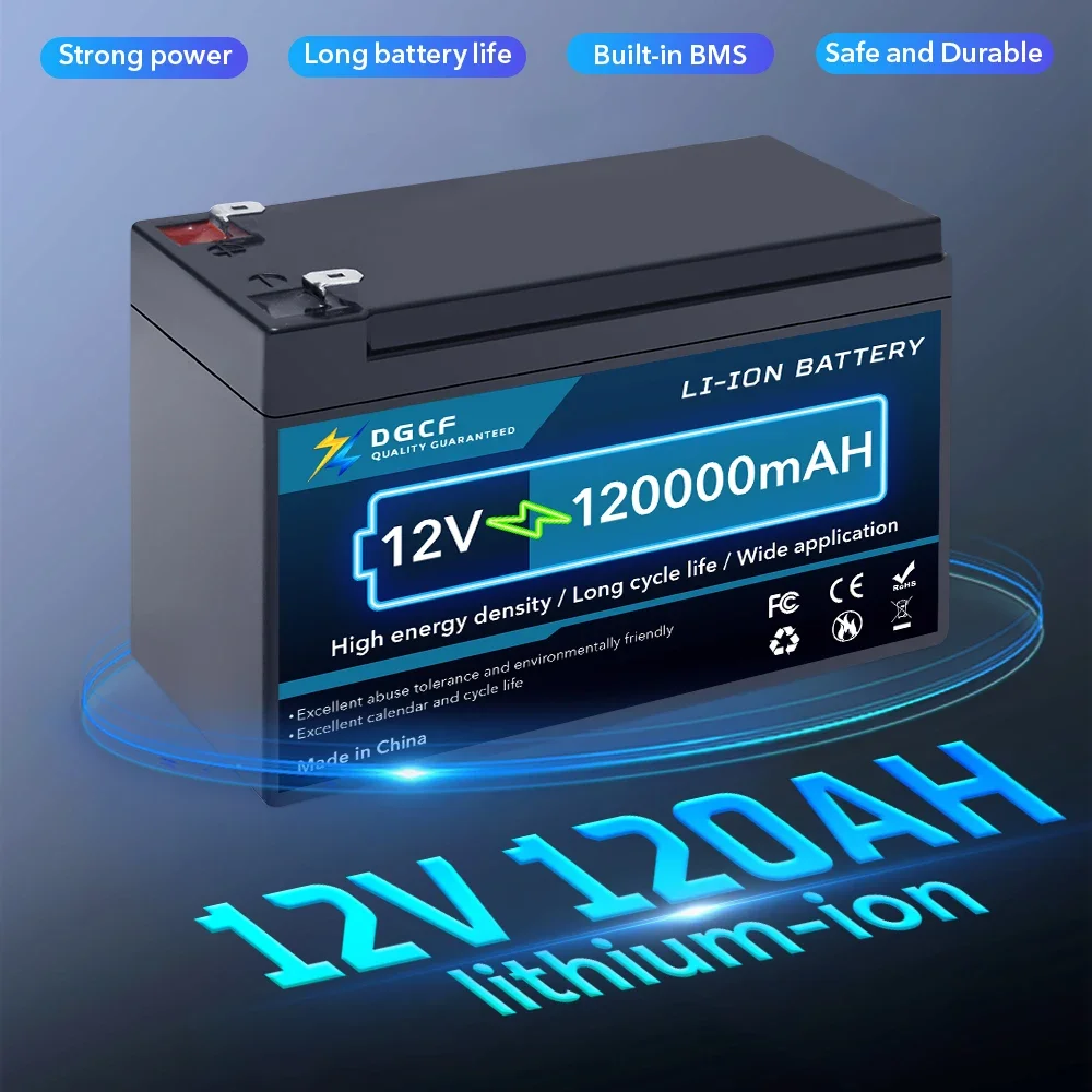 

12v rechargeable 18650 lithium battery 120000mAh 30A sprayer built-in high current BMS electric vehicle battery +12.6V charger