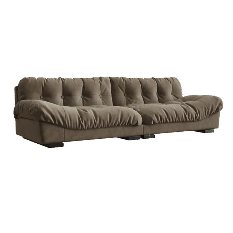 

Italian light luxury retro cloud minimalist modern technology fabric sofa