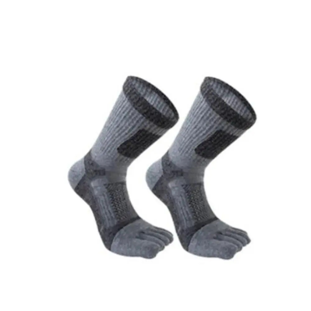 

1 pair Thick 5 Finger Socks Compression Mesh Comfortable Tube Casual Socks Antibacterial Sweat Absorbing Toe Sport Short Socks