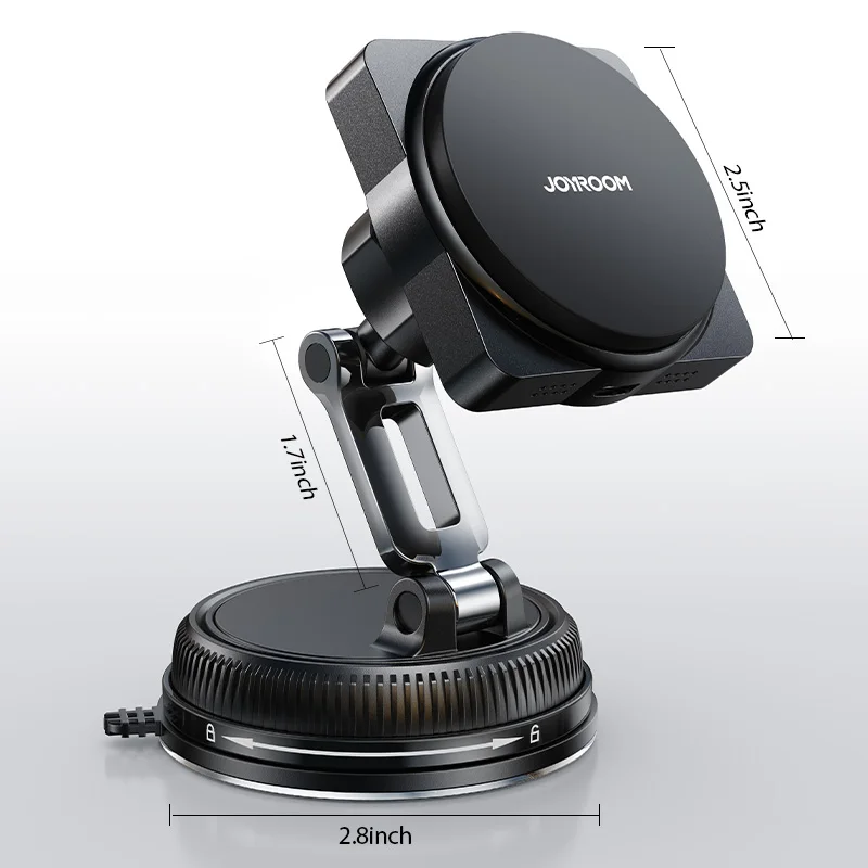 JOYROOM Magnetic Car Phone Holder Auto Rotate 15W Wireless Charging Touch Control N52 Air Vent Mount Dashboard Phone Holder Car