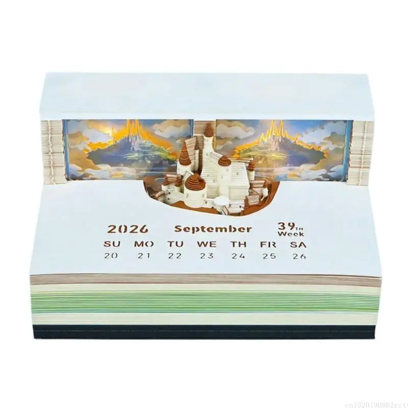 

D5BB 3D-планировщик с подсветкой, дизайн небесной темы, кнопка с батарейным питанием, напоминание о копейках