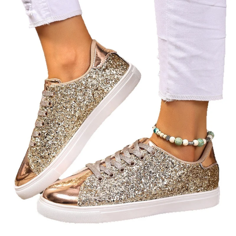 2025 الربيع والخريف جديد الدانتيل متابعة الترتر موضة الأوروبية والأمريكية تنوعا جولة تو الرجعية أحذية نسائية عادية #5