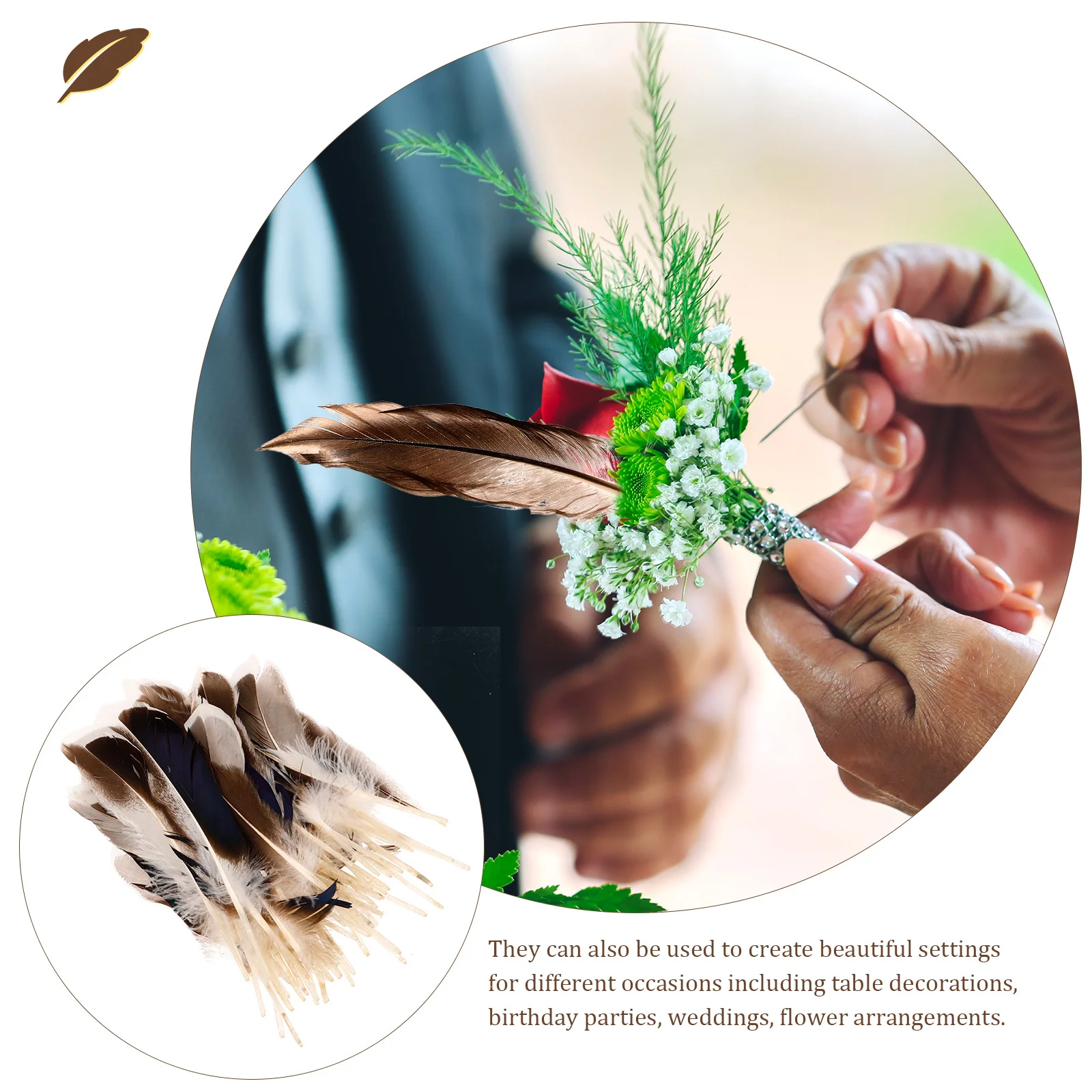 

100Pcs Natural Craft Plumes Bulk for DIY Dream Catcher Wedding Party Centerpieces Decorative Plumes Supplies Dream Catcher Plume