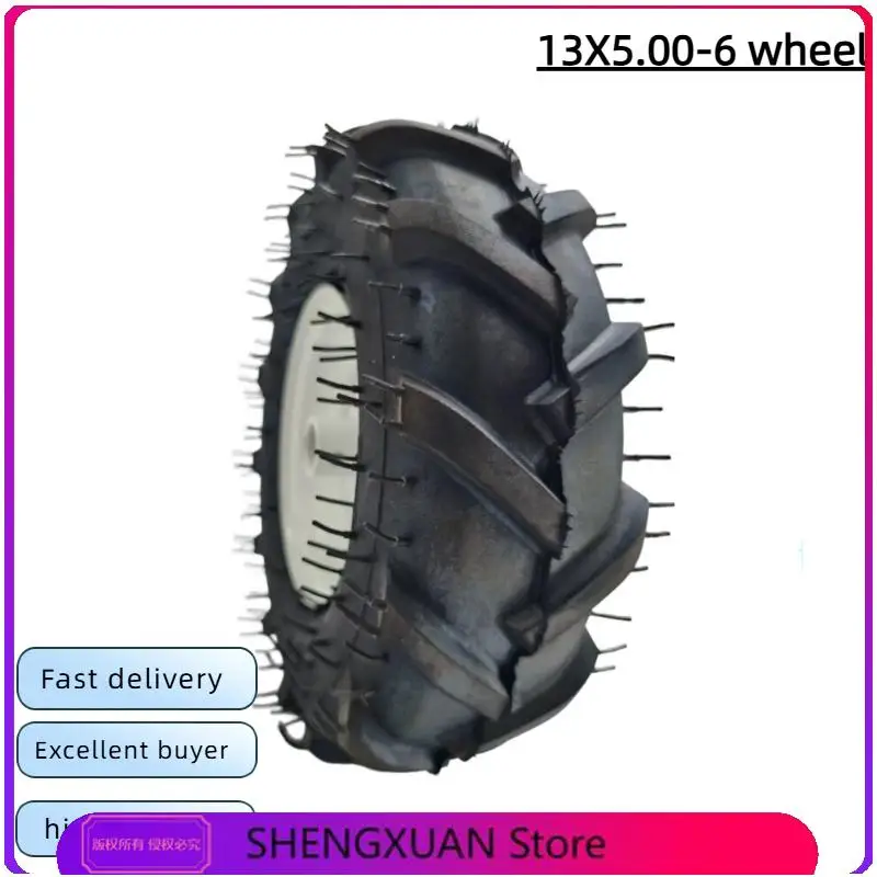 13 inch 13x5.00-6 rubber inflatable wheels, herringbone tiress, beach bikes, agricultural machinery wheels, tool cart tiress
