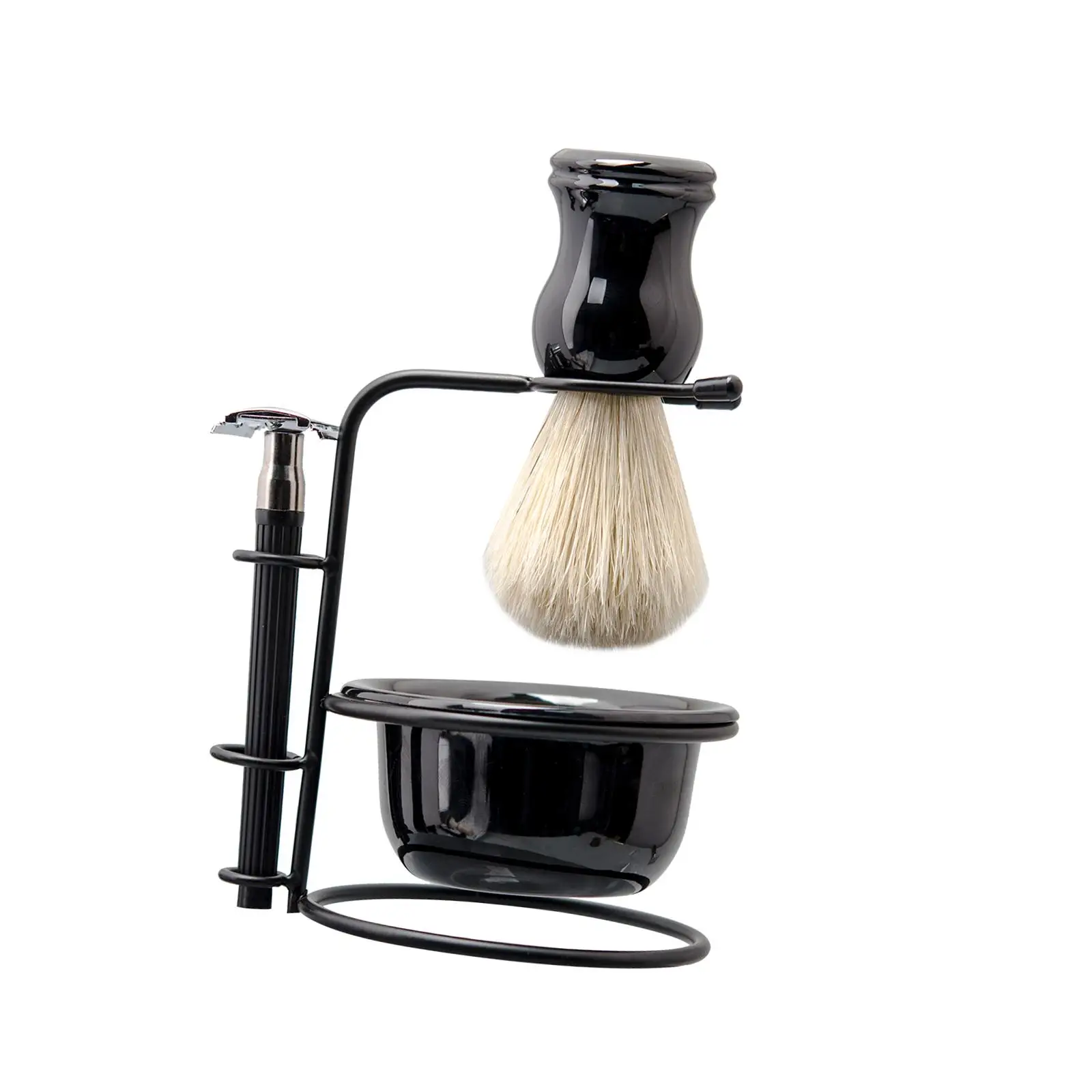 Kit da barba per uomo Elegante portasapone premium per tazza e pennello da barba