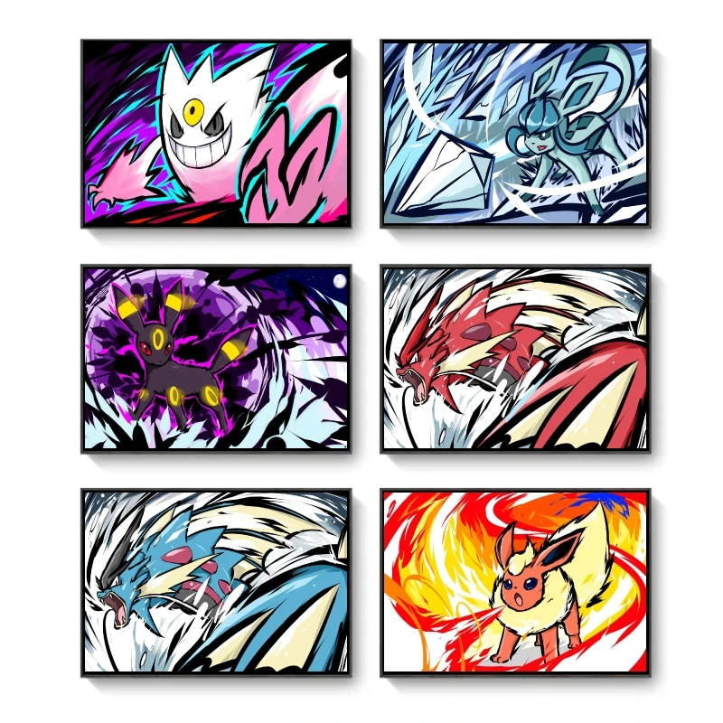 

Japanese Anime Diamond Paintings Pokemon Gyarados Gengar Classic Wall Art Children Gifts Prints and Prints Modern Home Decorat