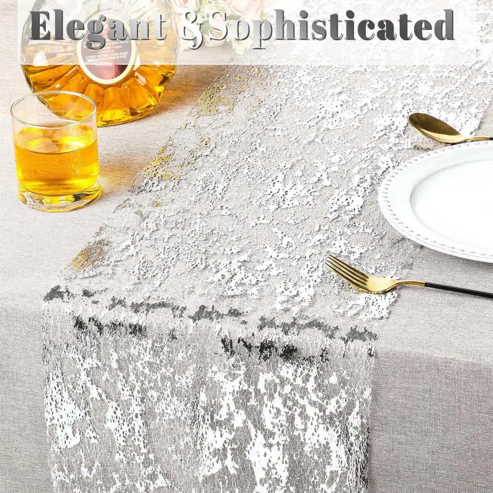 Table Runner with Sequins High-quality Polyester Table Runner Sequin Glitter Table Runner Bronzing Cover for Home Parties