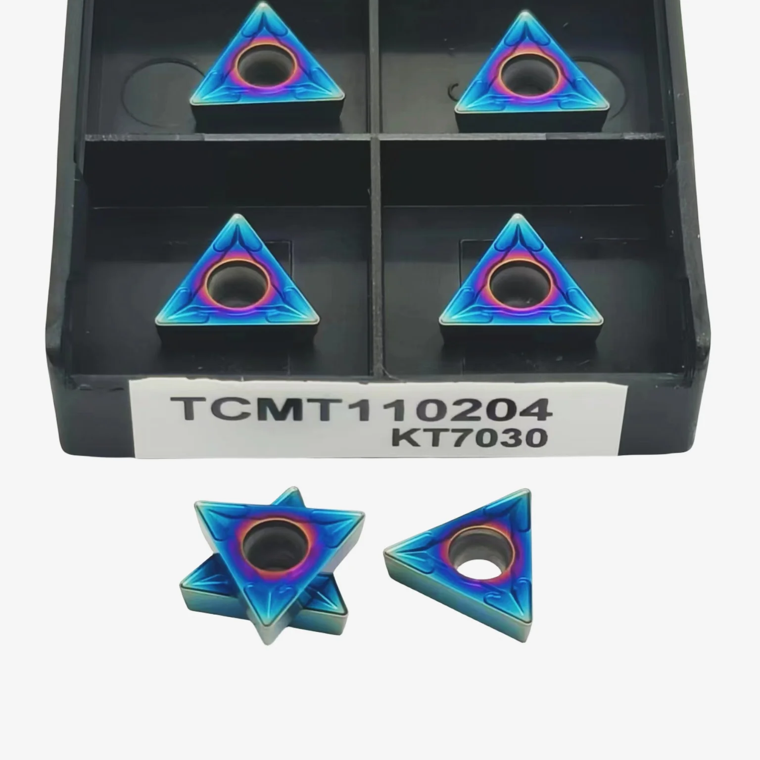 Carbide Turning Insert para aço inoxidável, CNC Lathe Cutter, Ferramentas de torneamento, TCMT110204 TCMT110208