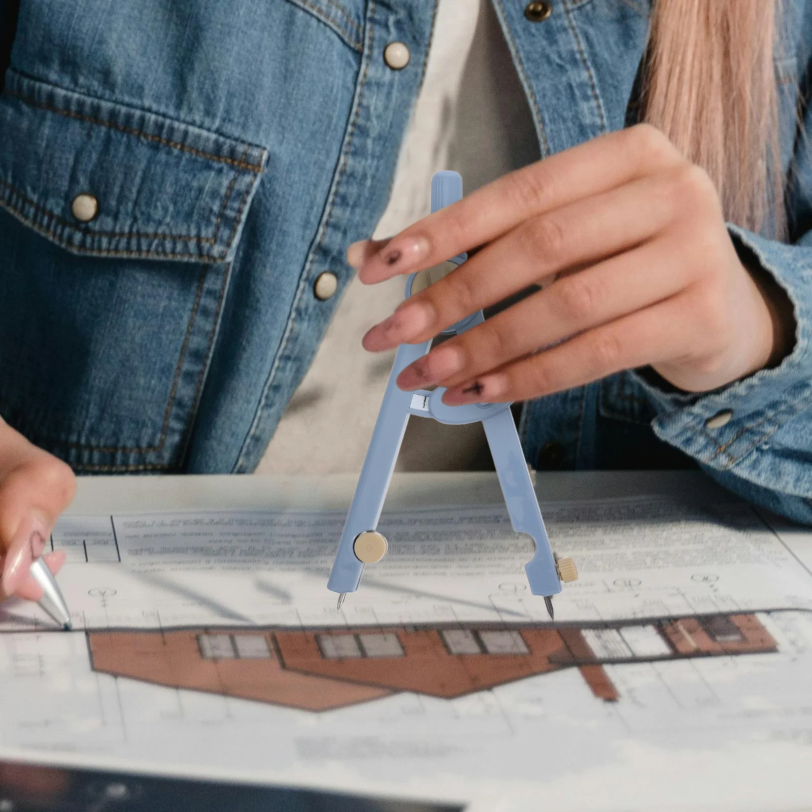 Bussola multifunzionale Strumento da disegno Bussola da disegno di precisione per geometria Matematica Studenti Scuola Ufficio Uso Goniometro