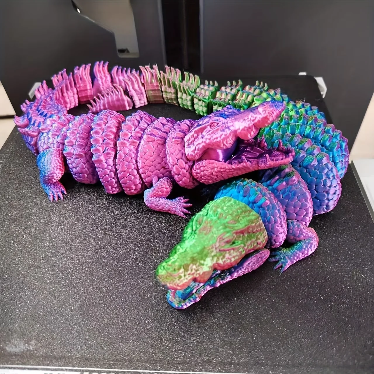 1/3 Pcs Fun Design Decoration Crocodile Office Desktop Decoration Fun Statues Colorful Crocodile Statues Decoration