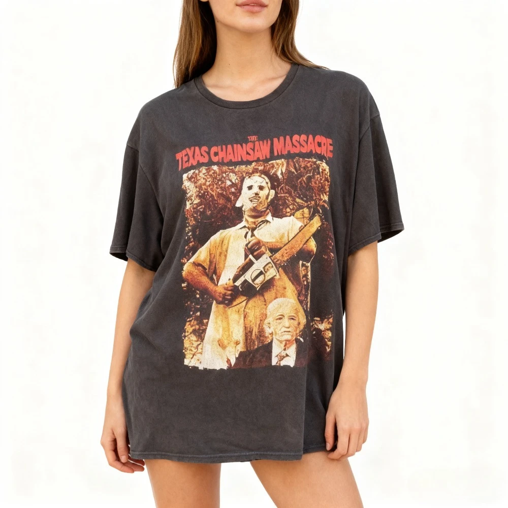The Texas Chainsaw Massacre 70s Scary Horror Halloween Fun Movie T Shirt Halloween Horror Shirt Horror Movie T-Shirt