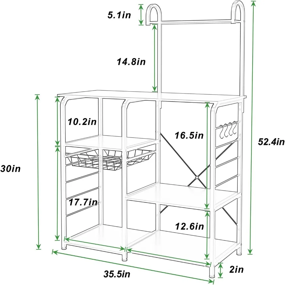 حامل فرن الميكروويف متعدد الوظائف للمطبخ من soges، متعدد الطبقات، منظم التوابل، عربة تخزين، رف محطة العمل، Wh