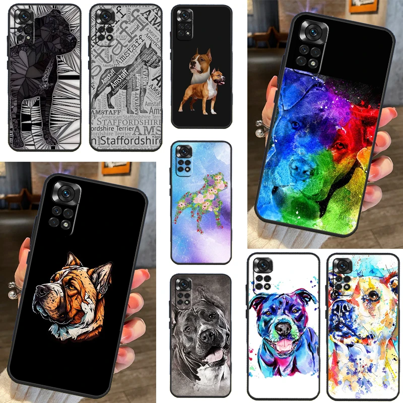 Staffordshire Bull Terrier Staffy Dog Cover For Xiaomi Redmi Note 11 12 10 9 8 Pro Note 11S 10S Redmi 10C 10A 9C 12C Back Case