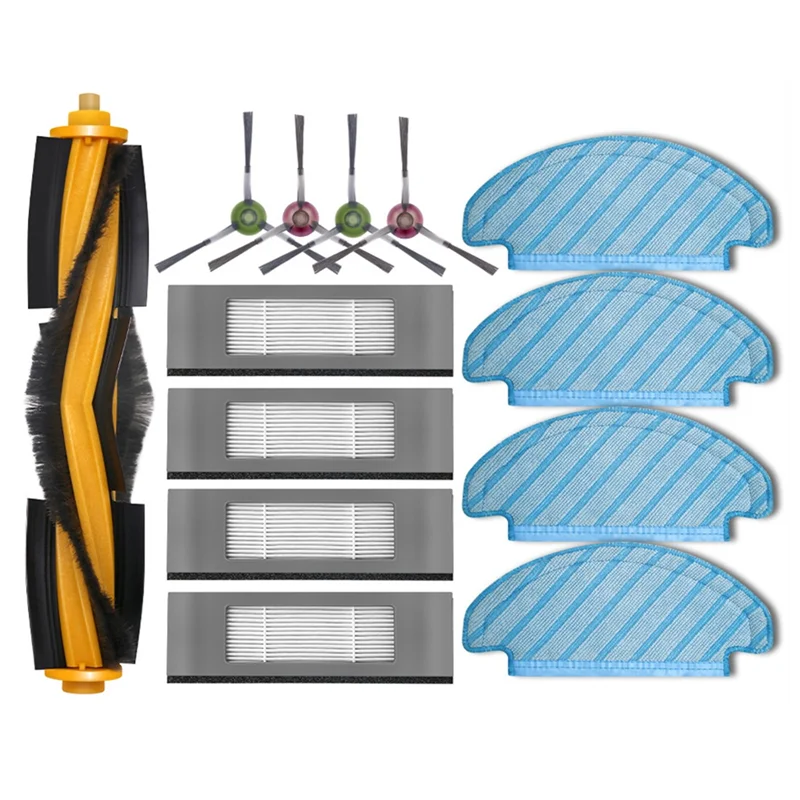 ل Ecovacs Deebot N8 / N8 + / N8 Pro + / N8 Pro + Plus إكسسوارات قطع غيار فرشاة جانبية رئيسية فلتر Hepa ممسحة RagN02R