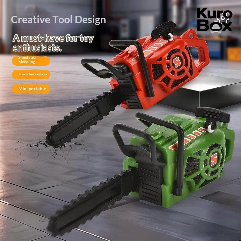 New Mini Chainsaw Keychain Pull String Sound Making Prank Toy Simulation Tool Model Bag Pendant Funny Gag Gift For Kids Adults