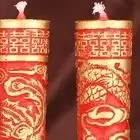Wedding supplies, festive red wax decoration, dragon and phoenix candles