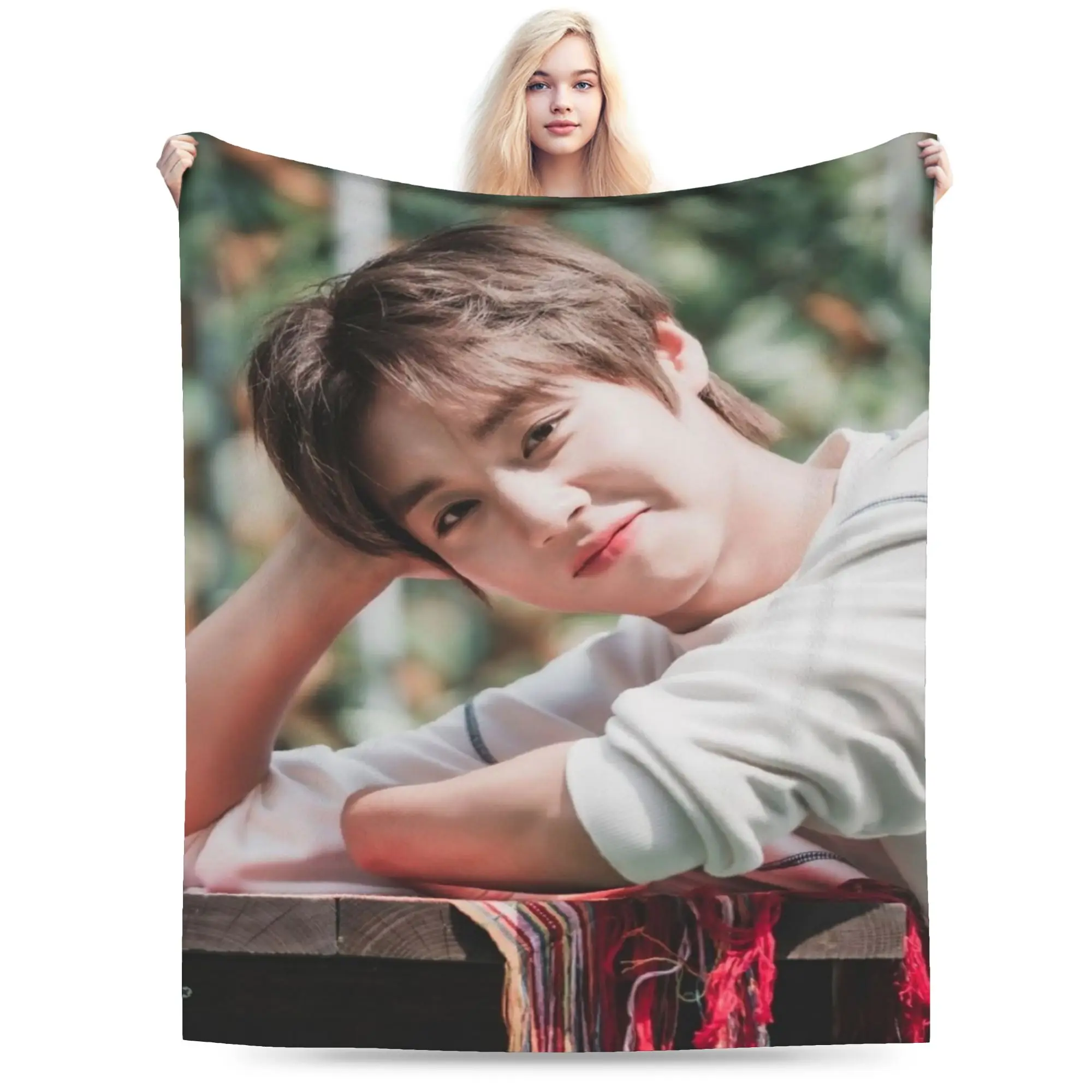 Comfort Park Ji Hoon fan gift Blanket Stuff Room Decorative  Throw Blanket Lightweight Fleece for Office