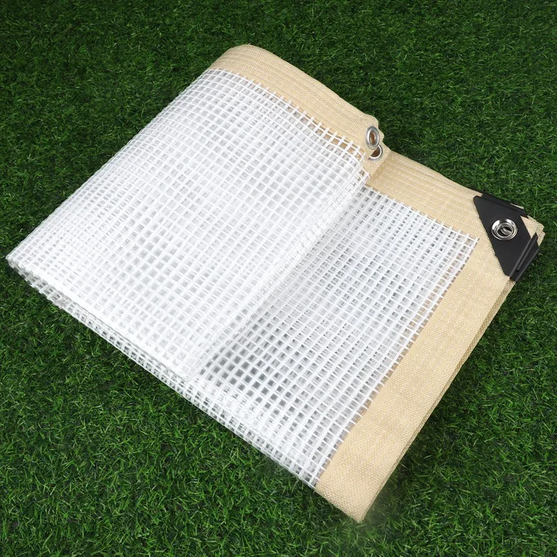 160 180GSM Beige Edge Mesh Reinforce PE Rainproof Tarp Garden Vegetable Plants Sun Shade Net Cover Car Truck Tarpaulin