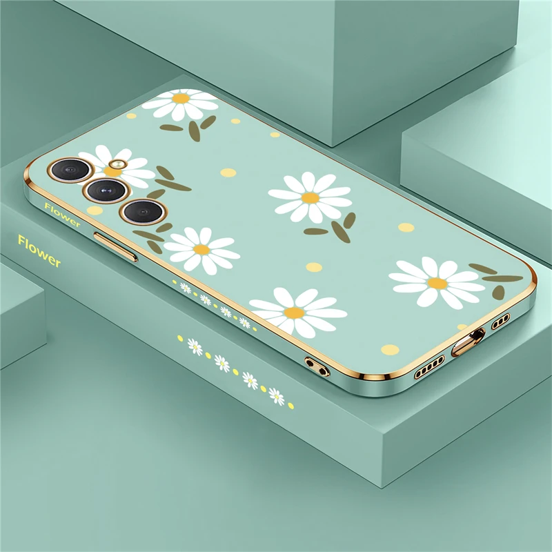 Fashion Flower Painting Case For Samsung Galaxy A54 A53 A52 A34 A33 A23 A13 A04E A14 A22 A72 A73 Soft Pattern Design Cover Capa