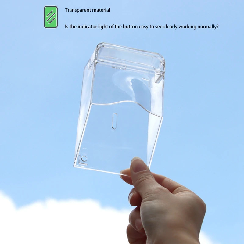 Copertura antipioggia per controllo accessi Campanello Scatola protettiva trasparente Protezione solare esterna Copertura impermeabile addensata 2 pezzi