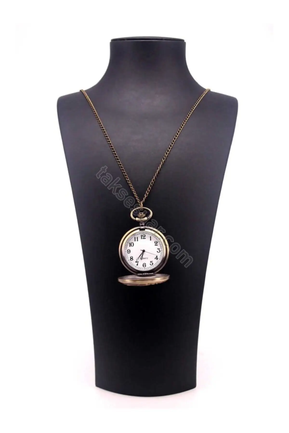 Uras Clock Necklace Relief Rose Looking Köstekli Vintage Watch Men Women