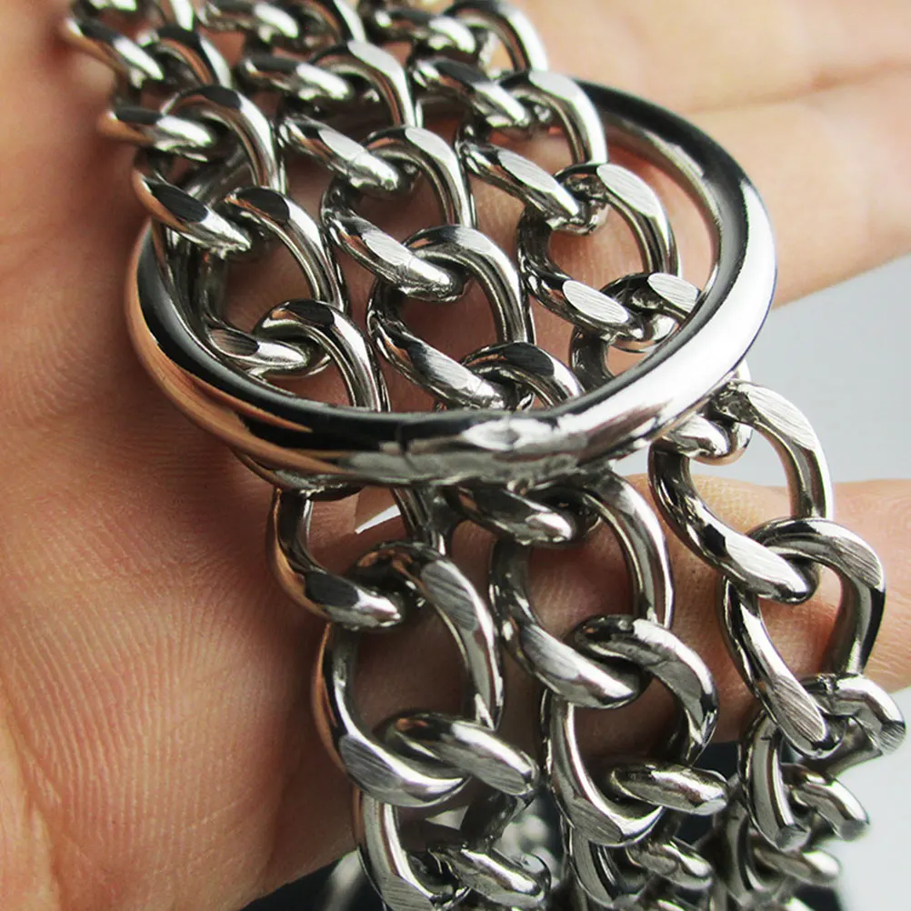 

Stainless Steel Dog Collar Chain for Medium Large Puppies Pet Necklace Durable Metal Collar Decor Accessory for Cats Bright