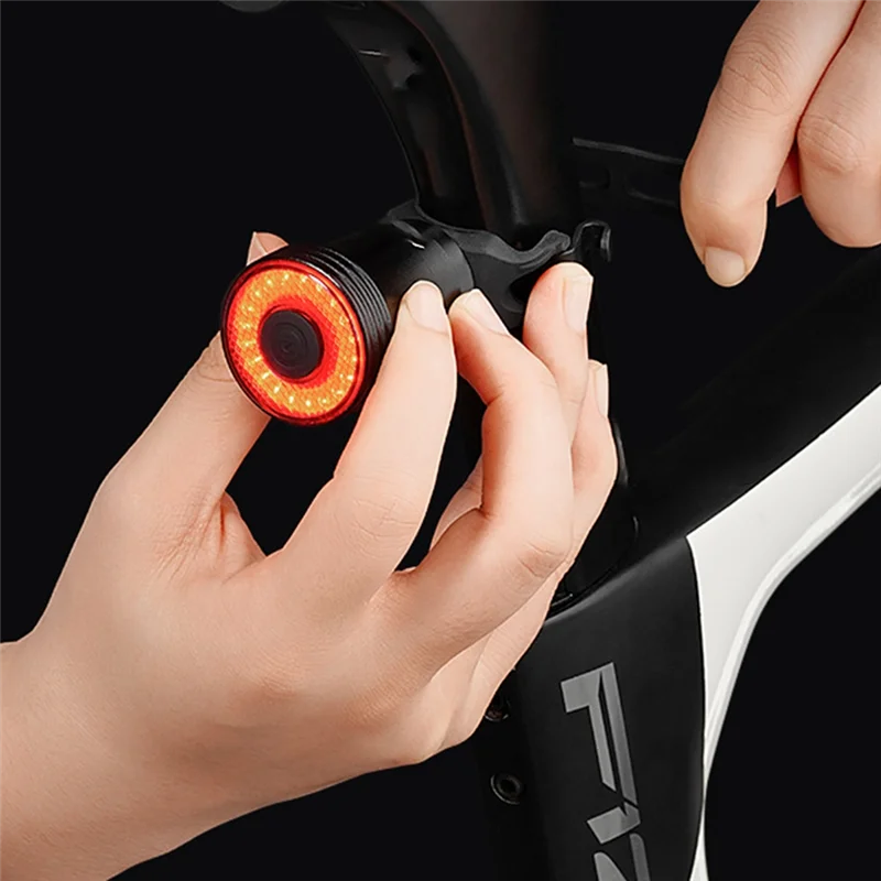 Bicycle Brake Sensing Rear Light, Bike Tail Light LED Back Light Type-C Rechargeable For Night Riding