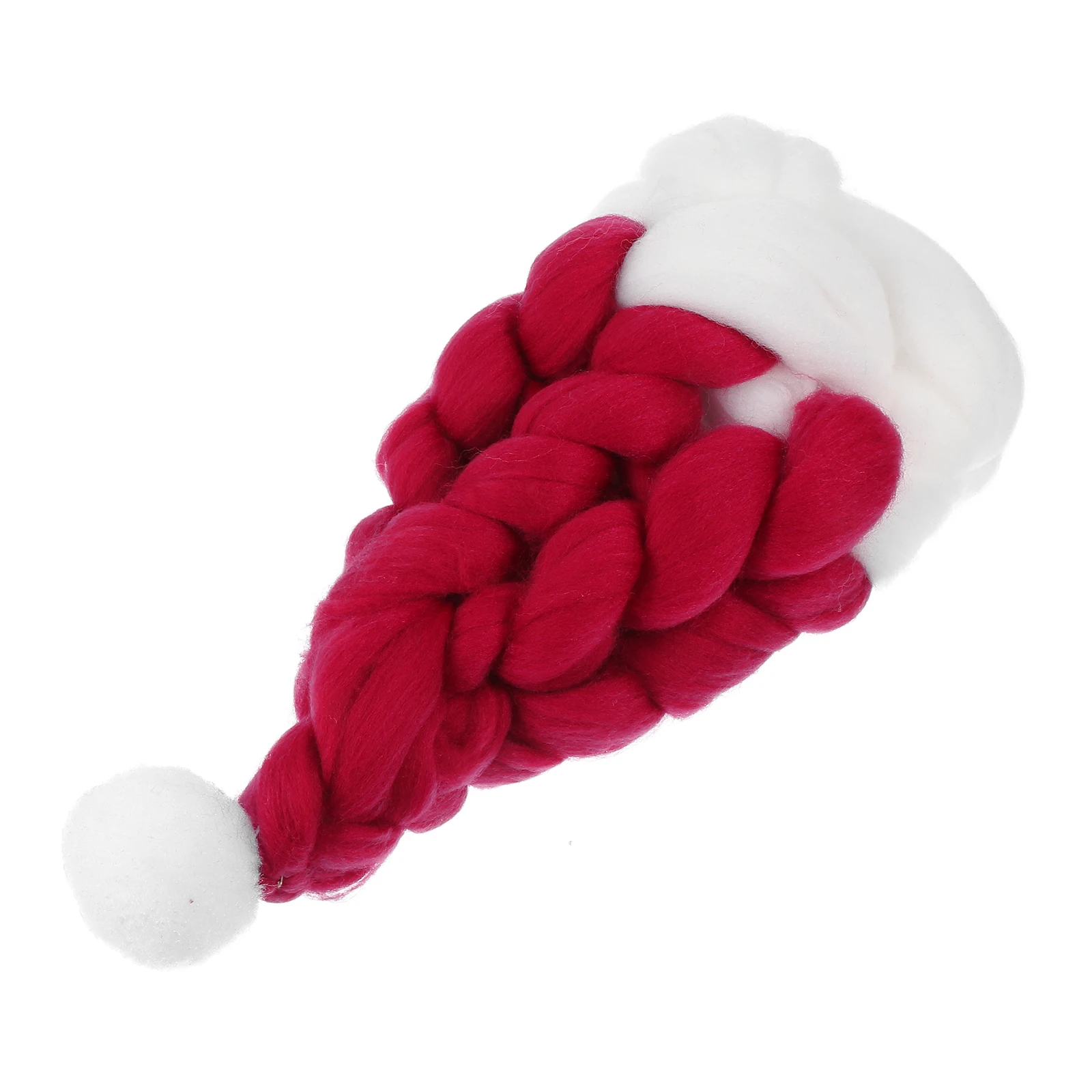 

Christmas Tree Wool Yarn Hat Shaped Adornment Coarse Santa Decor Xmas Party Festive Family Hotel Bar Bookstore Mall Store