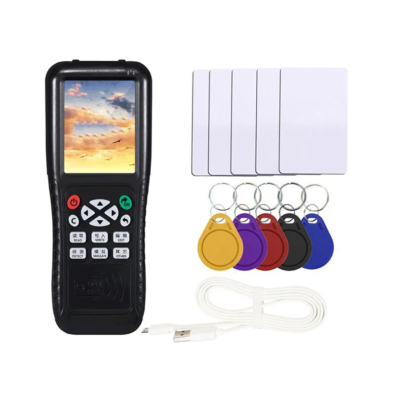 RFID Copier with Full Decode Function Smart Card Key NFC IC ID Duplicator Reader Writer (UID Key T5577 Card)