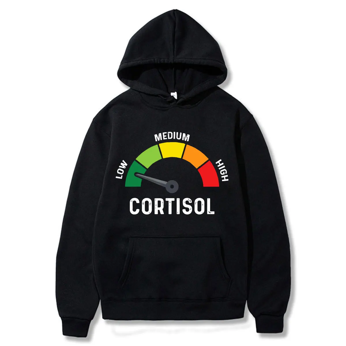 Funny Low Cortisol Levels Meme Hoodies Men's Women Clothing Winter Casual Oversized Long Sleeve Tops Winter Harajuku Streetwear