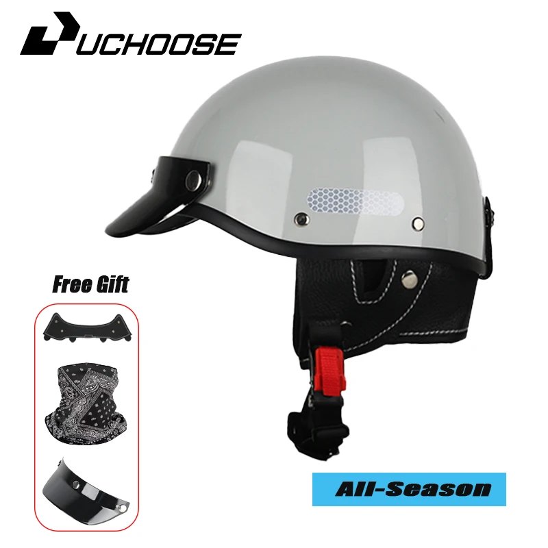 

Summer Motorcycle Half Helmet for Men/Women - Lightweight Breathable DOT Approved Sun Protection Bike Helmet for Riding