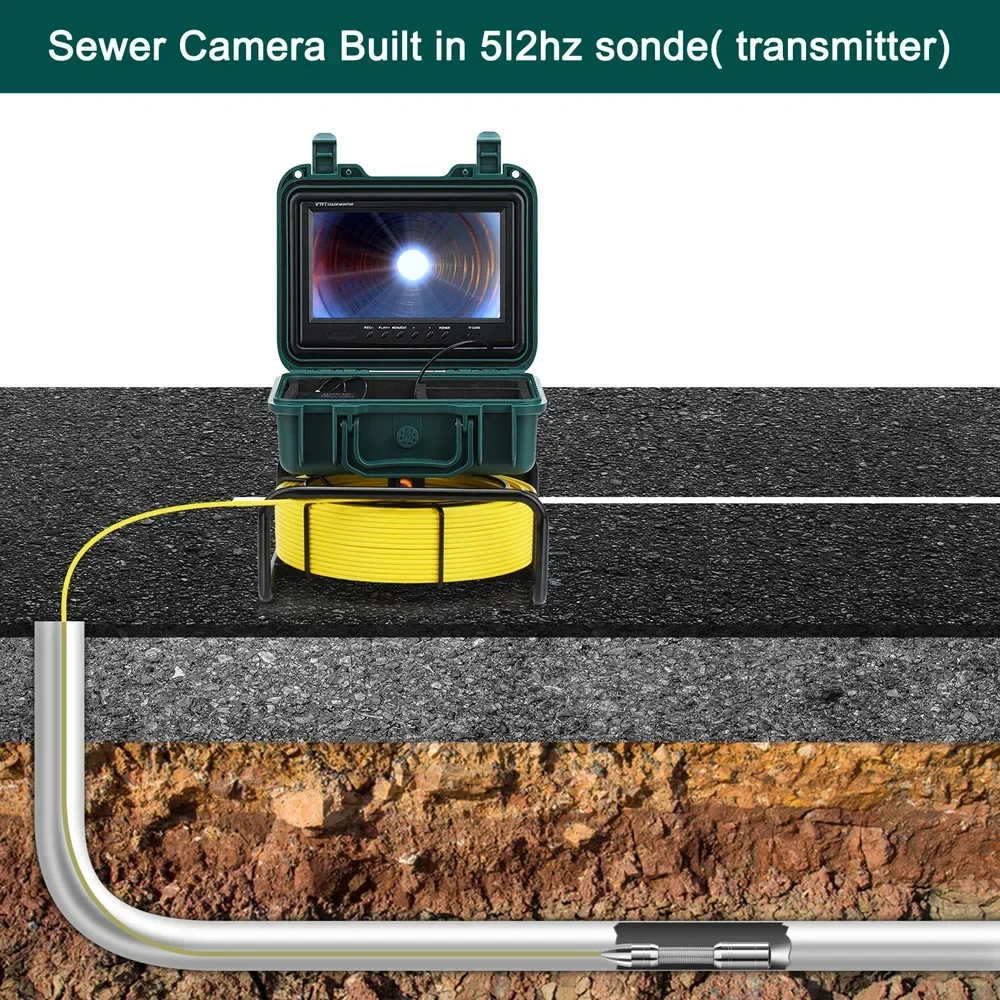 산업용 심층 우물 내시경 아날로그 배관 수중 시립 파이프라인 내시경 CCTV 하수구 비디오 파이프 검사 카메라