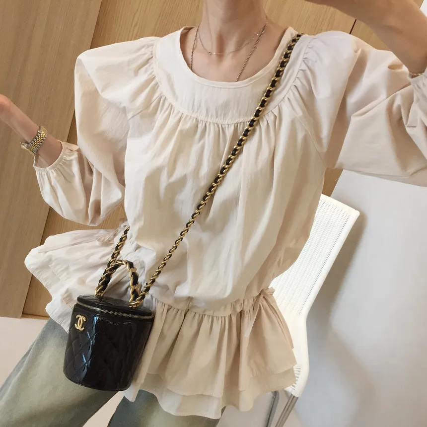 

Korean Style Chic Sweet Girl's INS Fashion 2026 New Sun Protection Long Sleeve Waist Cinched Rope Dress Women's Dress
