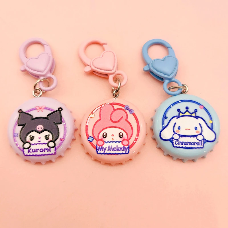 Sanrio Hello Kitty Cute Cartoon Keychain Melody Kuromi Student Cute Popular Accessories Bag Keychain Surprise Gift