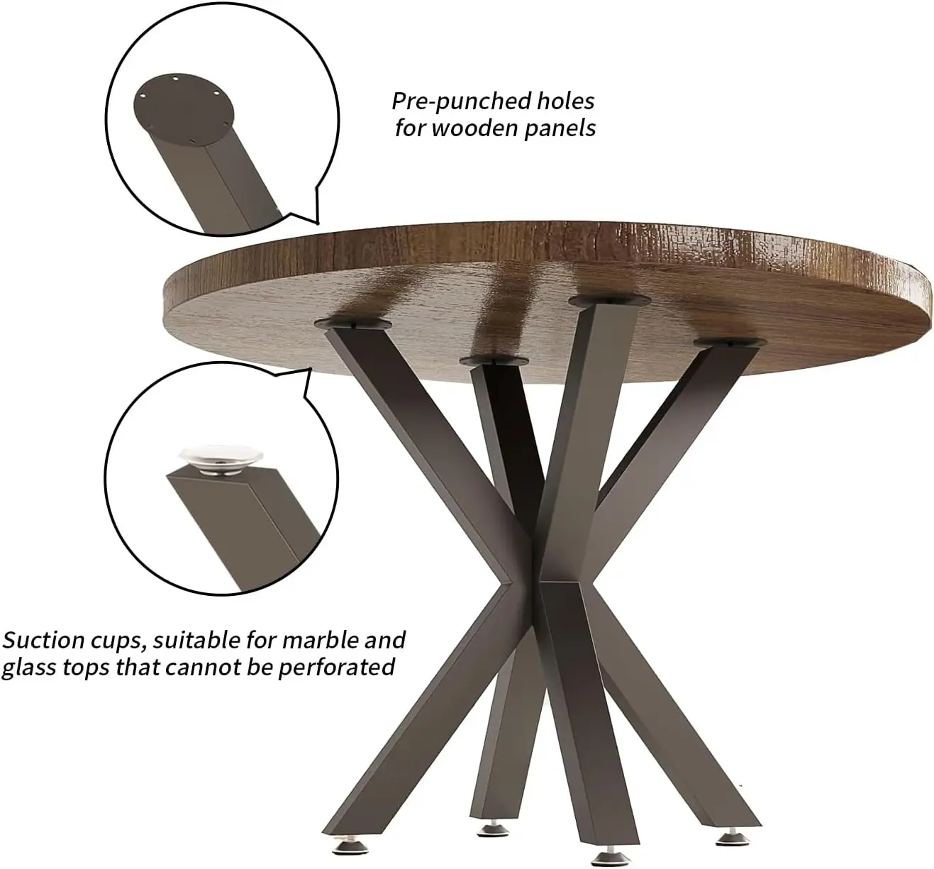 Metal Table Legs for DIY Coffee Table, Dining Table, Golden Ratio Art Heavy Duty Table Base Glass, Marble, and Wood Table Tops a