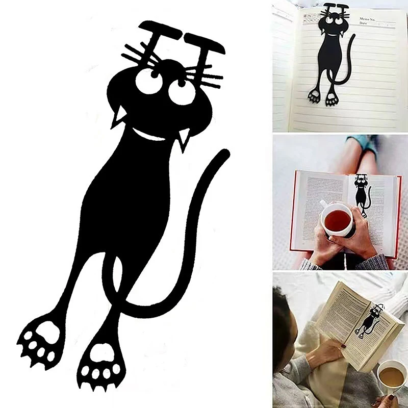 

Creative Kawaii Versatile Hollowing Out Cat Bookmark Cartoon Animal Book Clip Pagination Mark Novelty Fashionable Stationery
