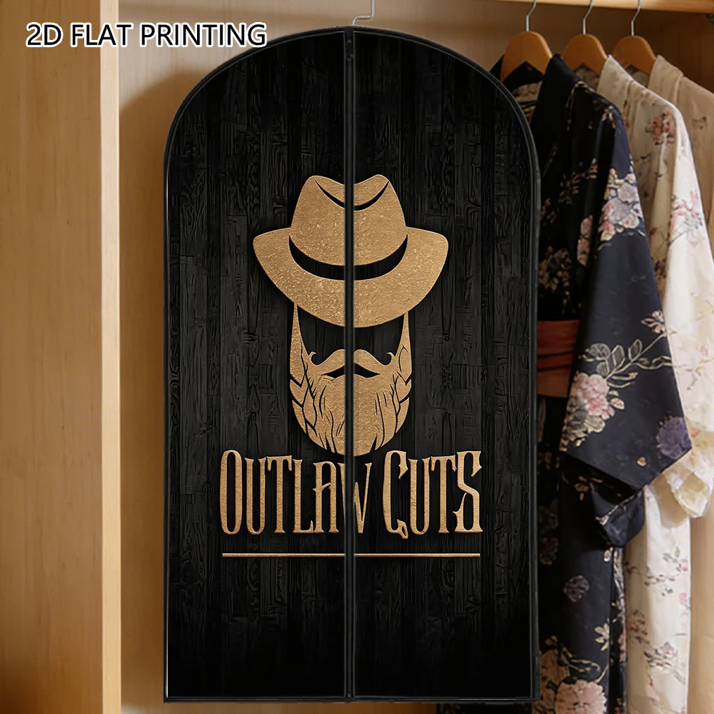 1pc cowboy beard Compressed Dust Cover Clothes Compression Hanging Storage Bag Household Wardrobe Organizer