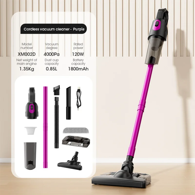 مكنسة كهربائية لاسلكية محمولة للتنظيف والتطهير، مكنسة كهربائية منزلية متعددة الوظائف