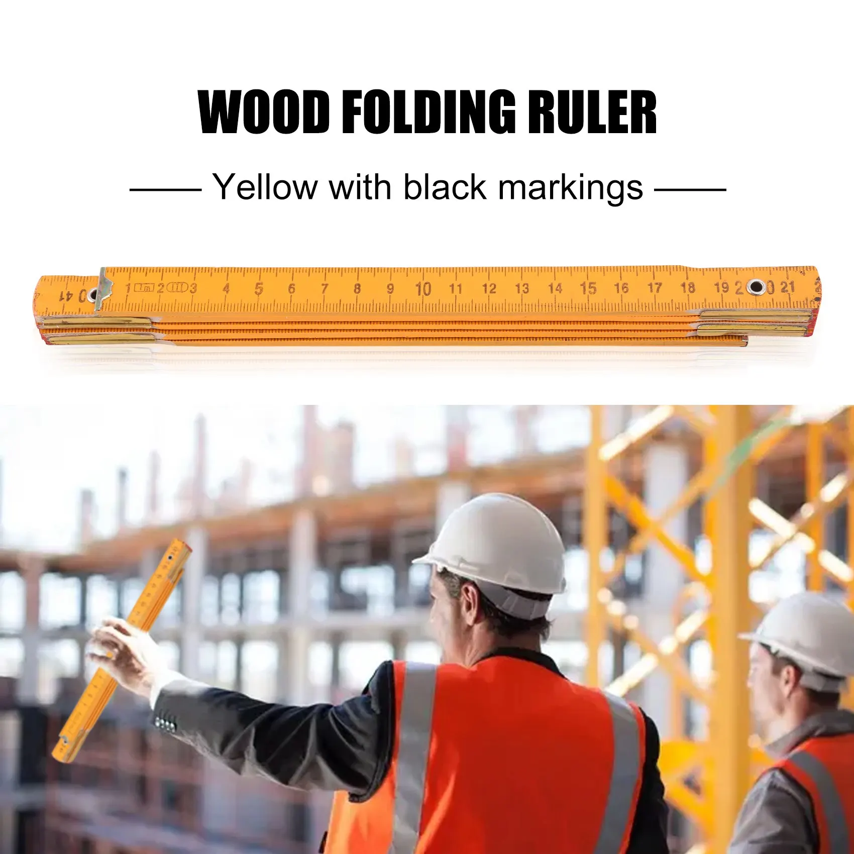 Portable Carpenter Wooden Folding Ruler 100cm/39inch