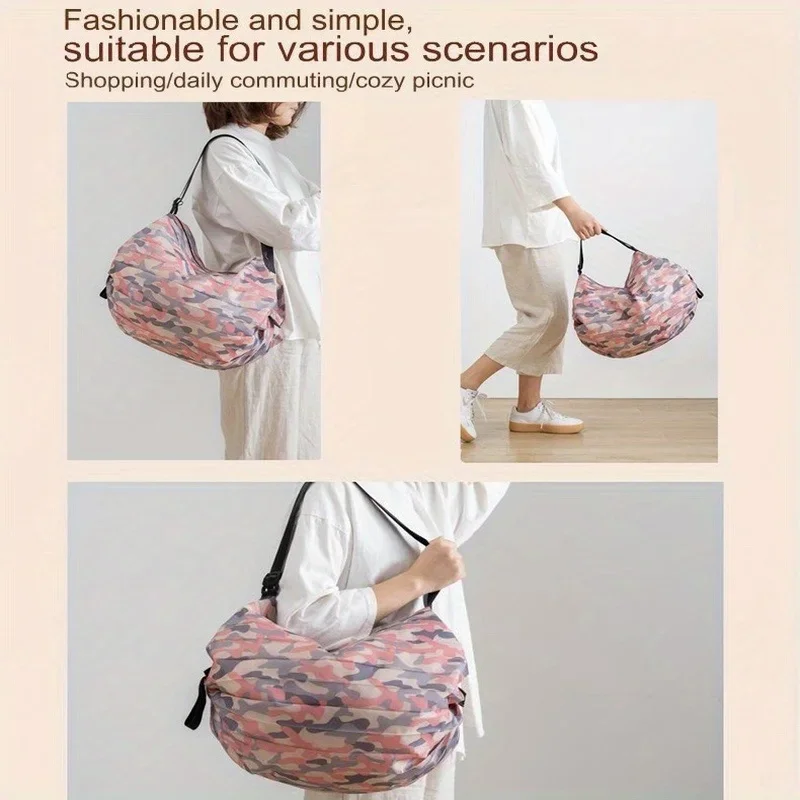 Large Capacity Foldable Shopping Bag Waterproof Grocery Storage Bag Portable Handbag Reusable Travel Bags Eco-Friendly Bags image 4