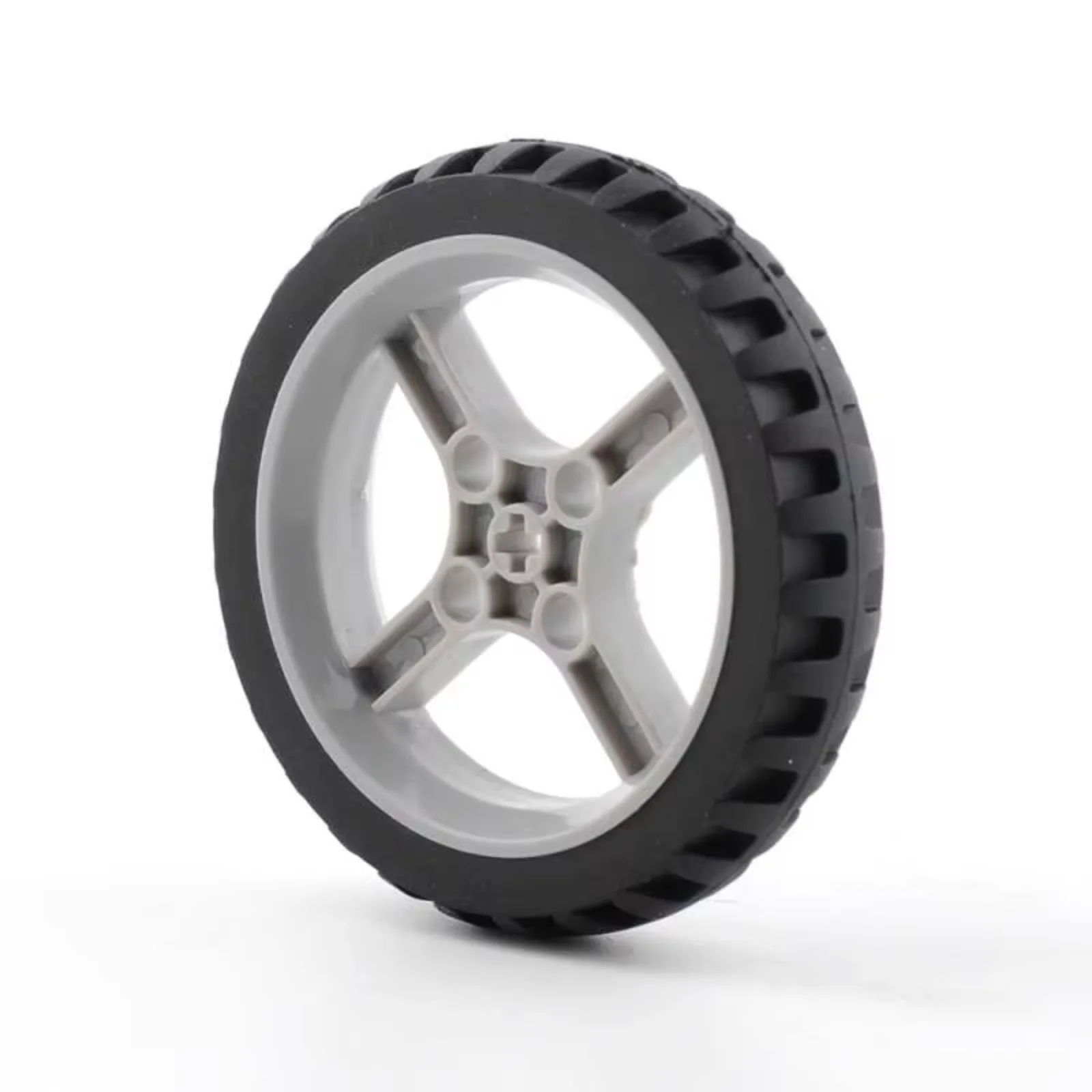 DIYmall 65mm Cross Axle Wheels - Compatible with Lego Building Blocks, Smart Car Accessories (Pack of 4)