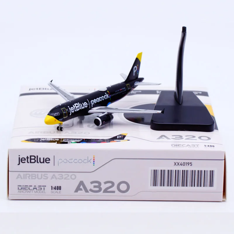 

XX40195 Alloy Collectible Plane Gift JC Wings 1:400 JetBlue "peacook" Airbus A320 Diecast Aircraft JET Model N706JB With Stand